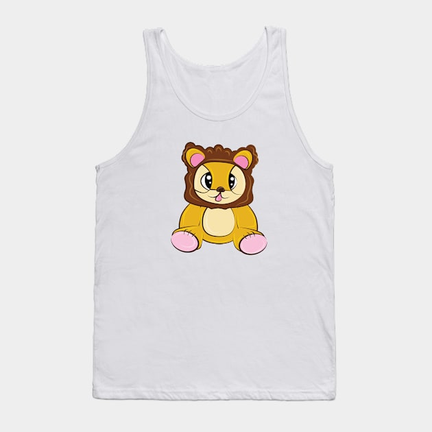 Cute Baby Lion Cub Tank Top by SherryBeen